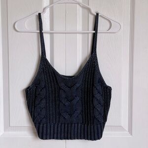 Knit denim blue American Eagle top